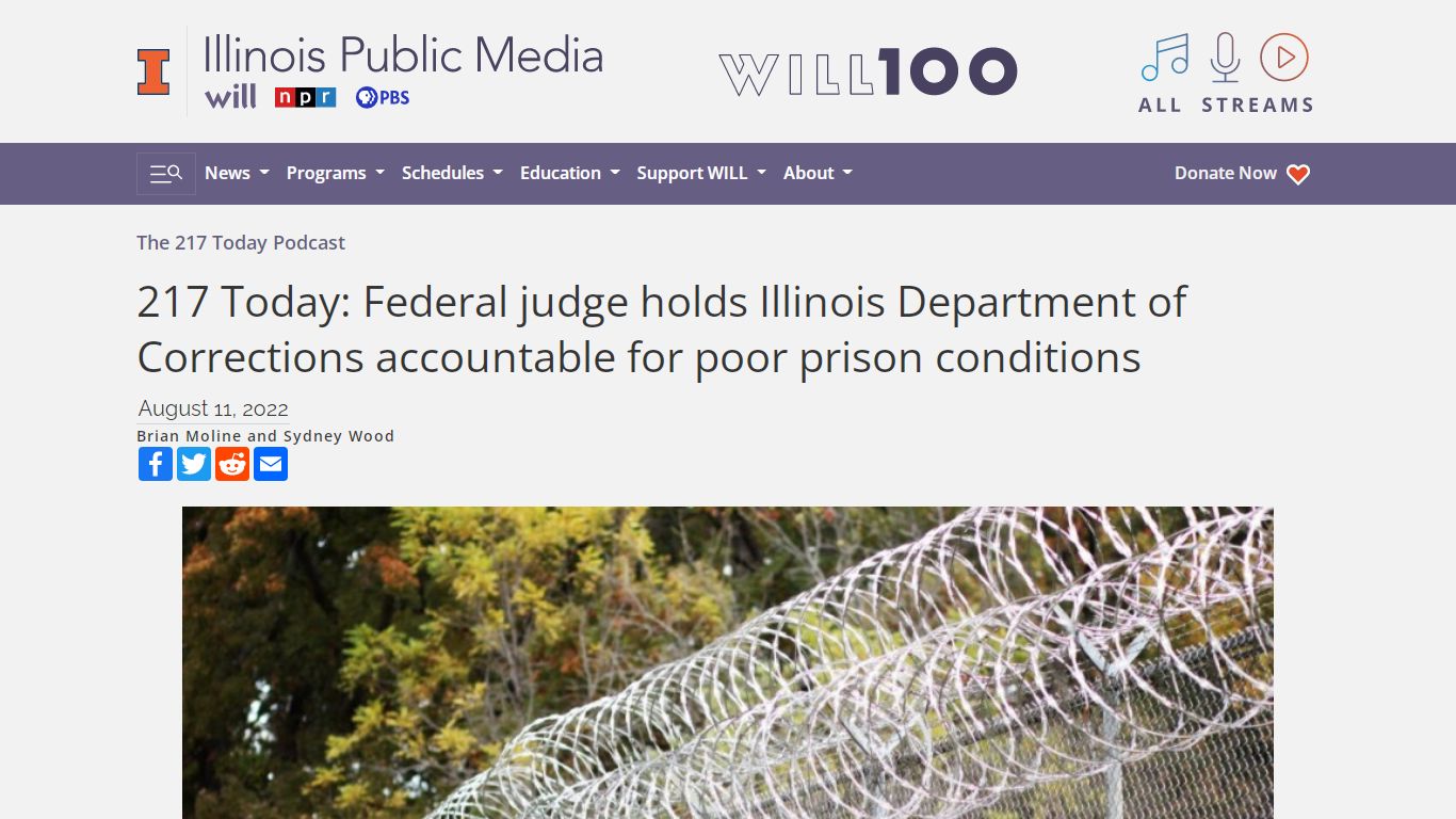 217 Today: Federal judge holds Illinois Department of Corrections ...